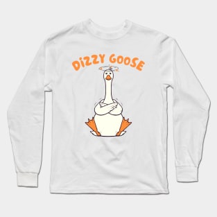 Chronic Illness Spoonie POTS EDS Silly Goose Dizzy Goose Long Sleeve T-Shirt